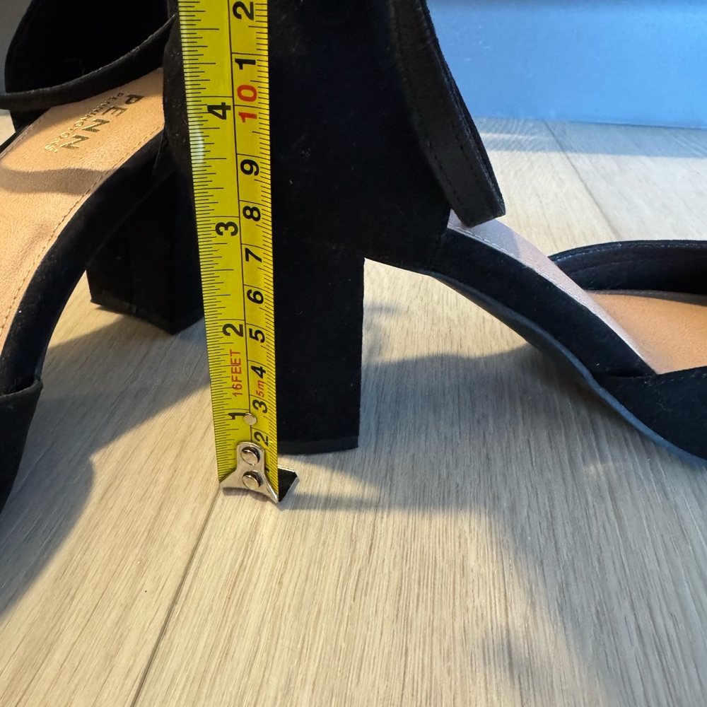 Penningtons Black Ankle Strap 3inch Block Heels - Picture 3 of 3